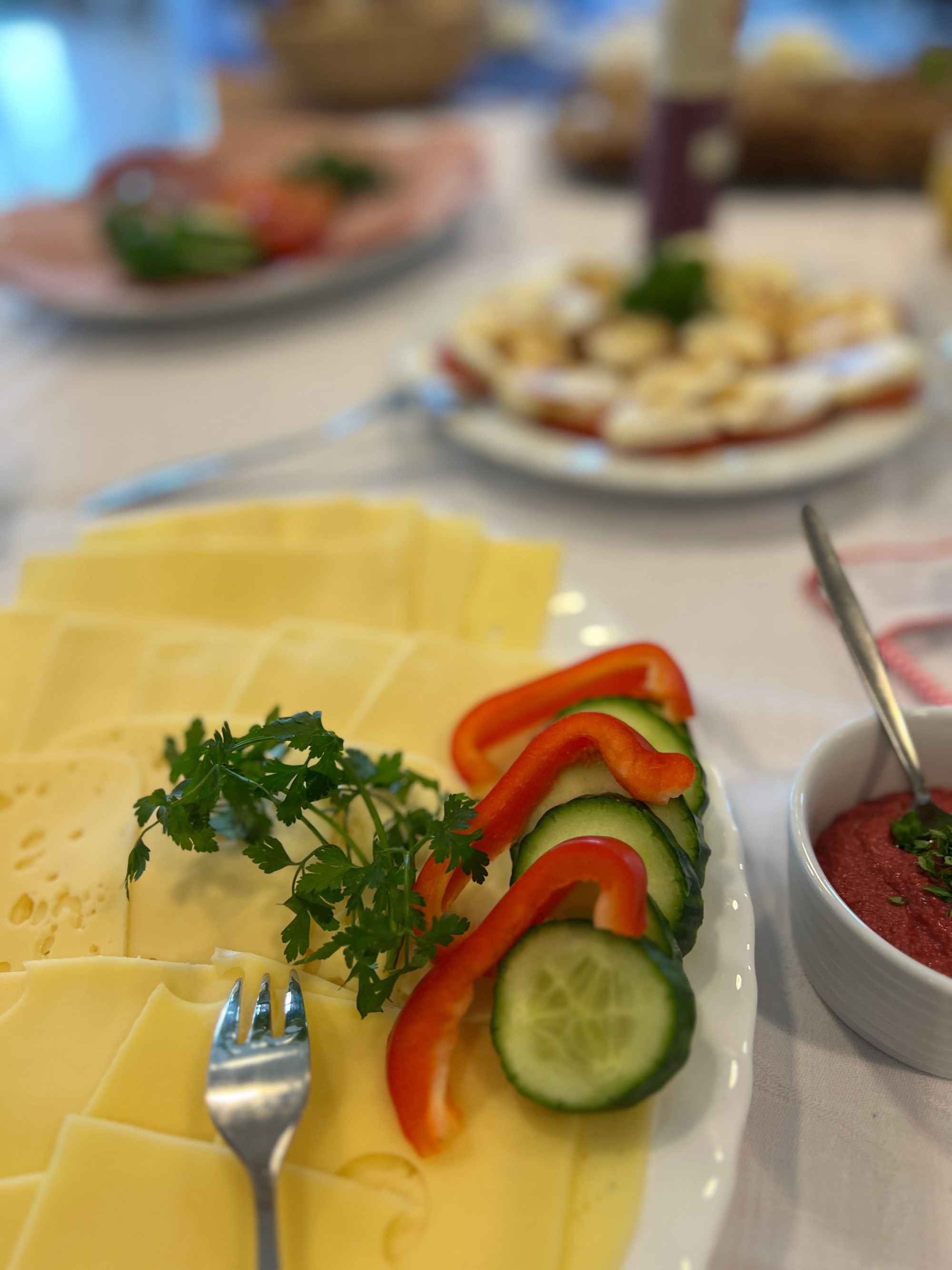 Foto einer Frühstückstafel