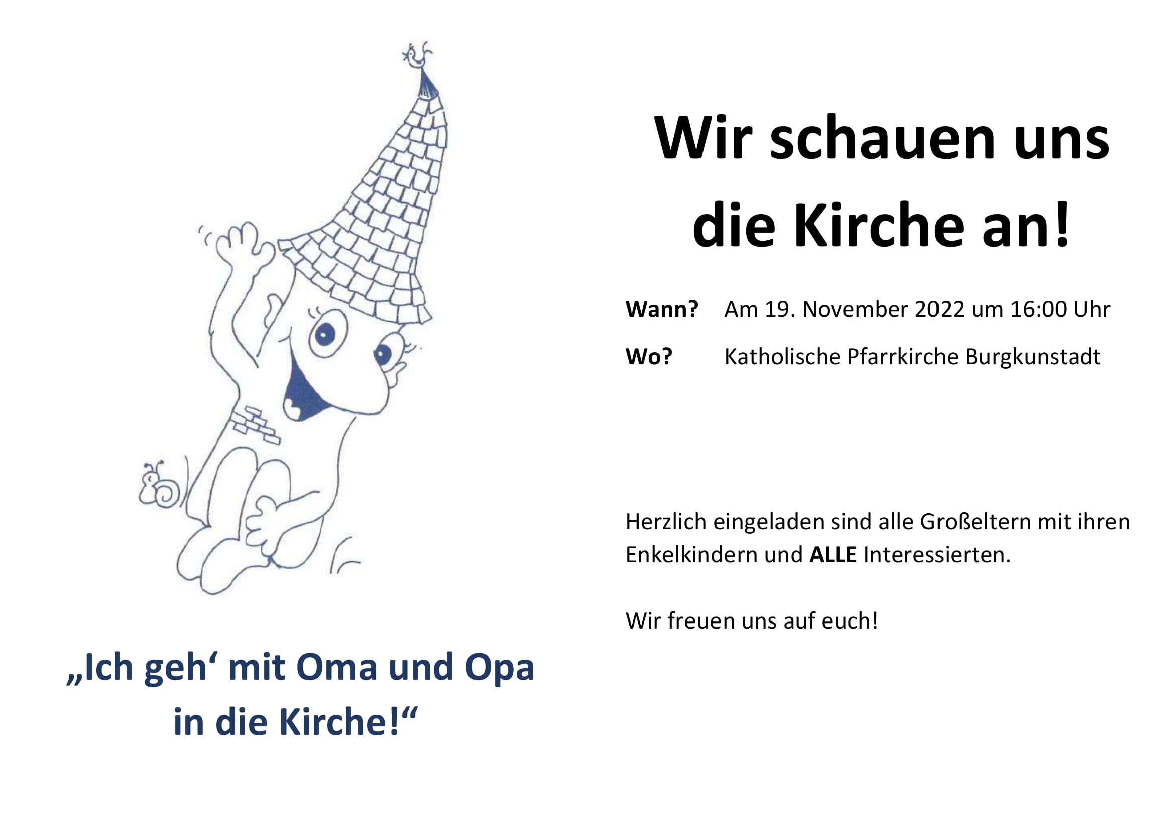 „Ich geh‘ mit Oma und Opa  in die Kirche!“